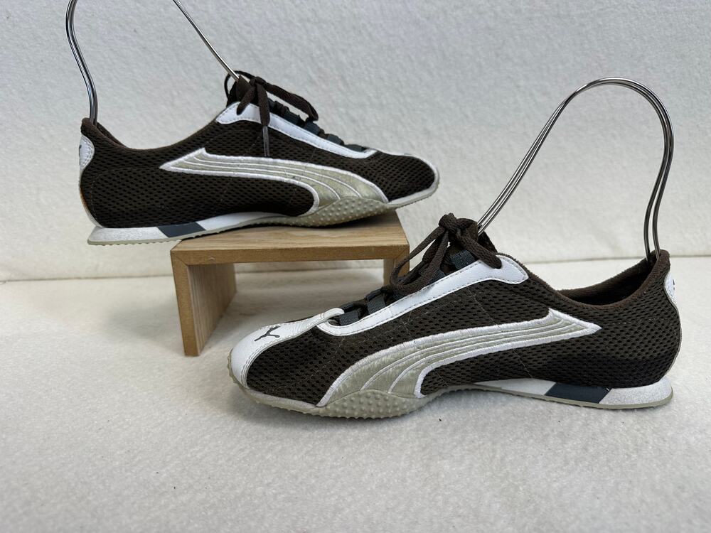 Puma Vintage Y2K H-Street Sneaker Brown Mesh/Gray Satin SZ 7.5